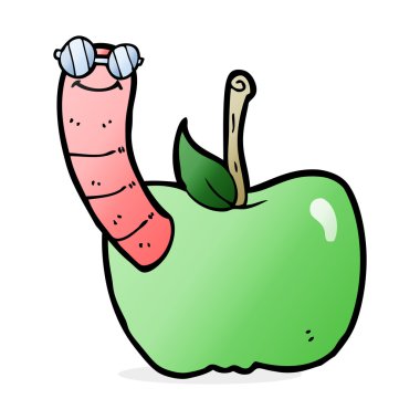 solucanlı çizgi film elması