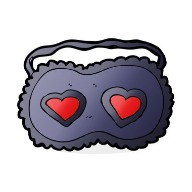 Aşk dolu karikatür uyku maskesi