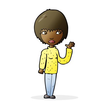 çizgi film kadın sallıyor