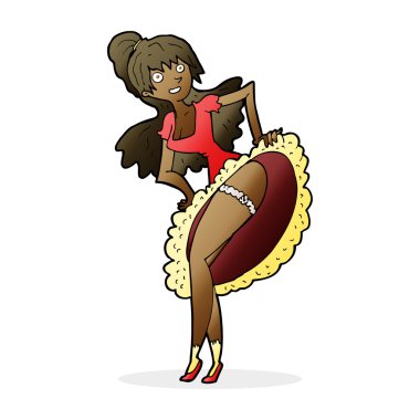 karikatür flamenko dansçısı