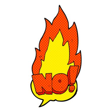 çizgi roman konuşma balonu karikatür Hayır! Not