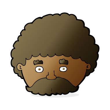 Çizgi filmdeki bıyıklı adam.