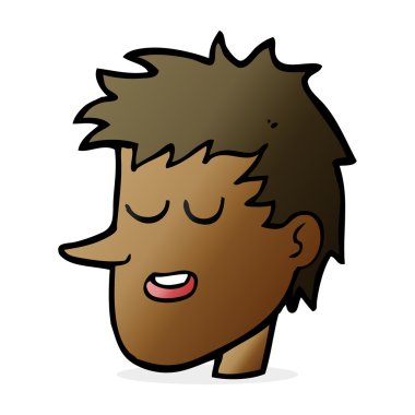 çizgi film mutlu çocuk yüzü