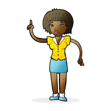 Çizgi film kadını.