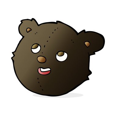 karikatür siyah ayı yüzü