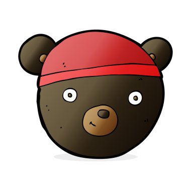 karikatür siyah ayı yüzü