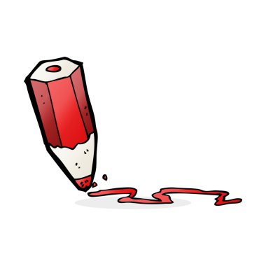 çizgi film renkli kalem çizimi