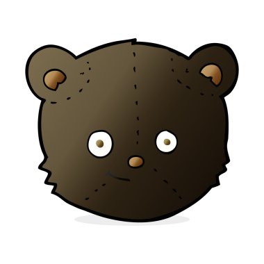 çizgi film siyah ayı kafası