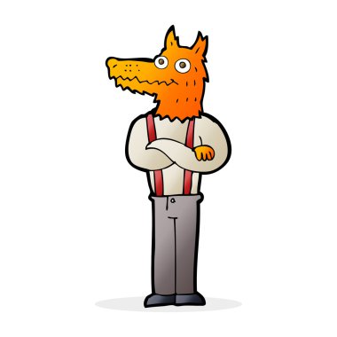 karikatür komik tilki