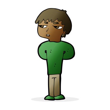 karikatür antisosyal çocuk