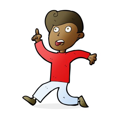 만화 소년 당황