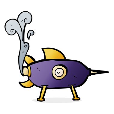 cartooon uzay roketi