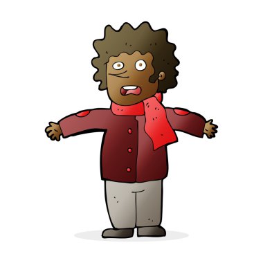 şaşırmış adam çizgi film