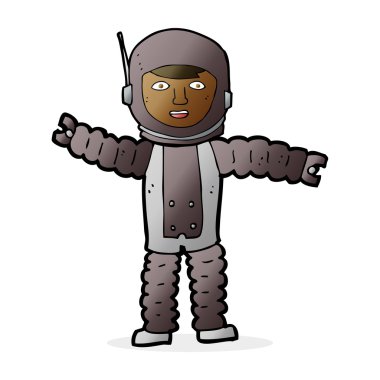 astronot karikatür çizimi