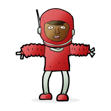 astronot karikatür çizimi