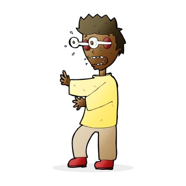 çizgi film korkmuş çocuk