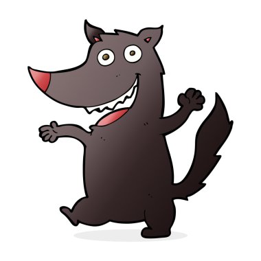 karikatür mutlu kurt