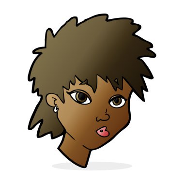 karikatür meraklı kız