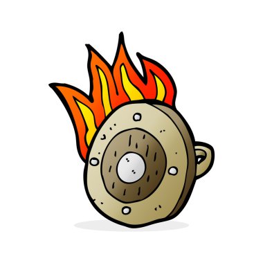 karikatür yanan kalkan