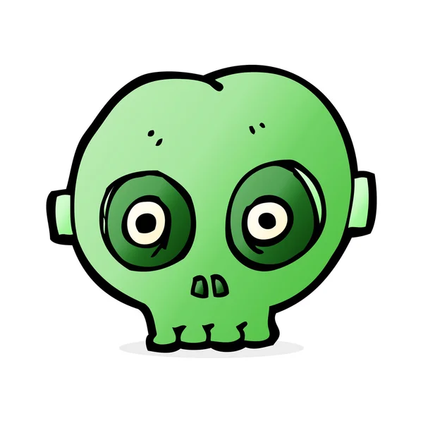 Máscara de calavera de Halloween de dibujos animados — Vector de stock