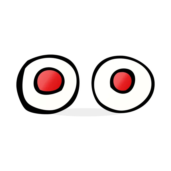 卡通红红的眼睛 — 图库矢量图片