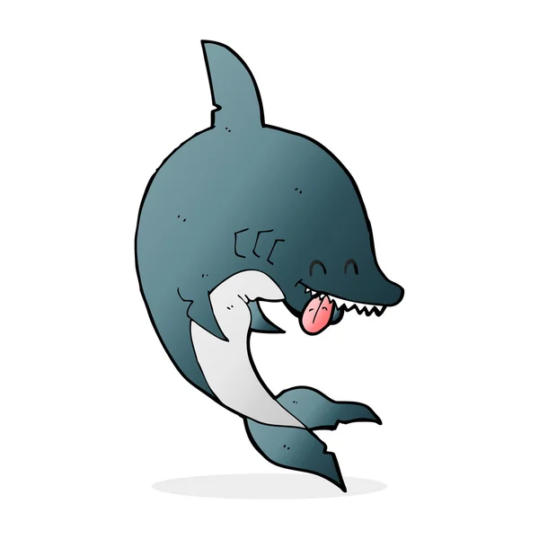 Funny cartoon shark — Stock Vector