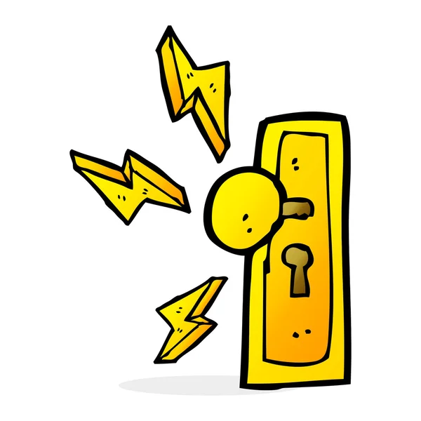 Bouton de porte de dessin animé — Image vectorielle