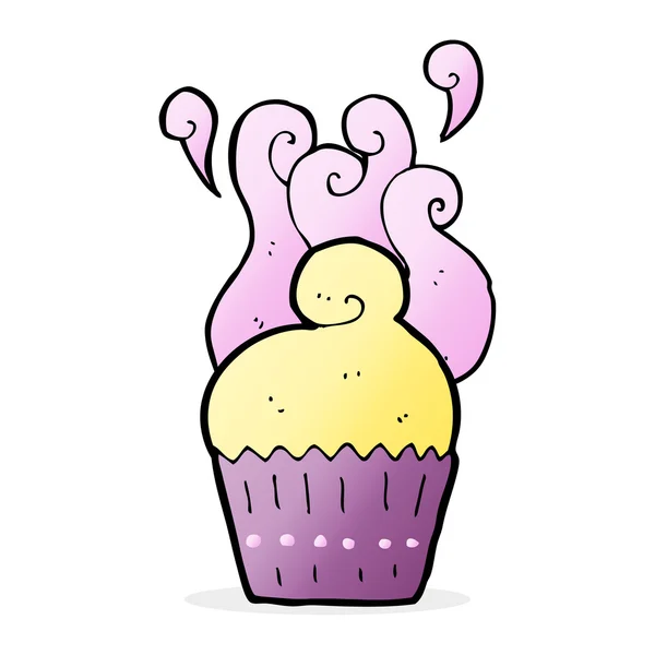 Ilustración de dibujos animados de cupcake — Archivo Imágenes Vectoriales