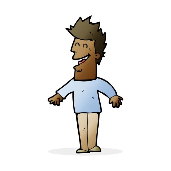 Cartoon gelukkig man — Stockvector