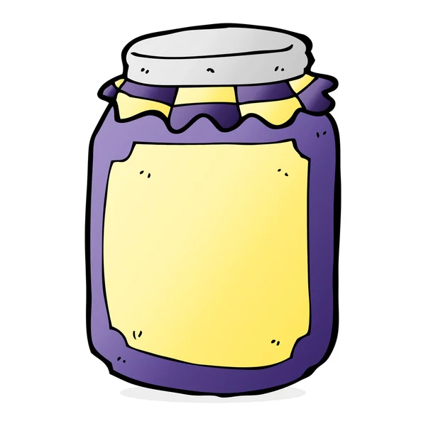 Cartoon jar of jam — Stock Vector