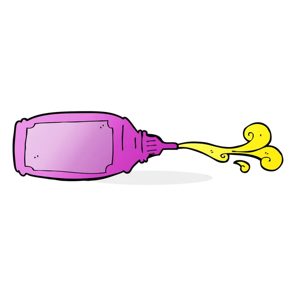Dessin animé éjacule bouteille — Image vectorielle