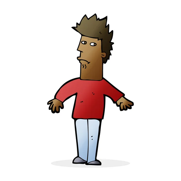 Cartoon bezorgd man — Stockvector