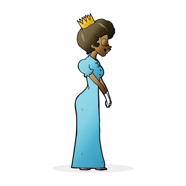 Desenho animado ilustração de princesa —  Vetores de Stock