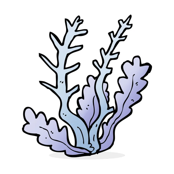 Desenho animado ilustração alga marinha — Vetor de Stock