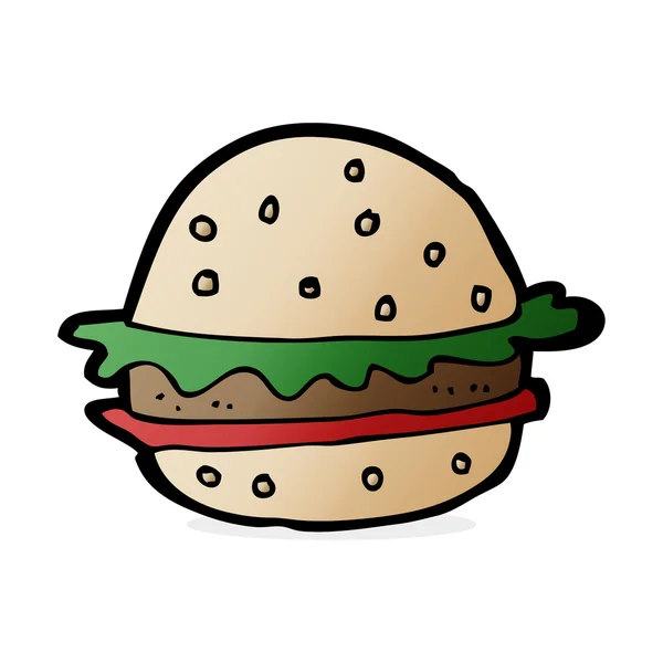 Мультфільм ілюстрація гамбургер — стоковий вектор