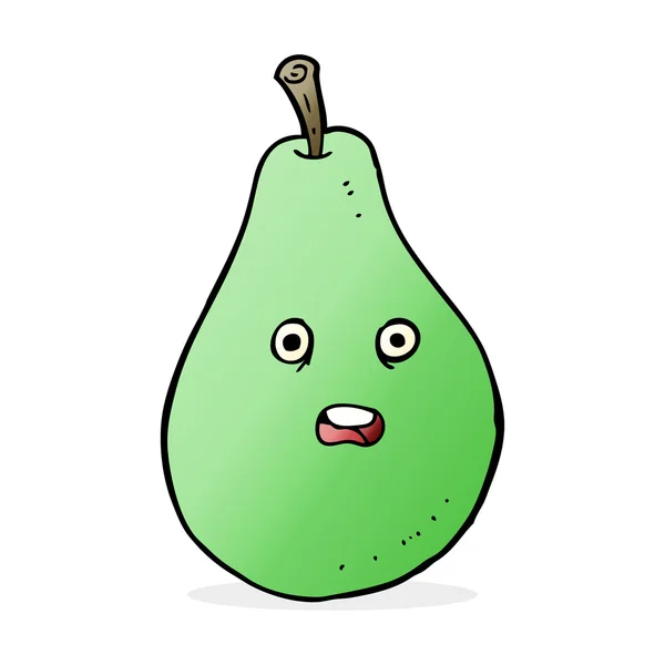 Cartoon illustration of pear — Stock Vector
