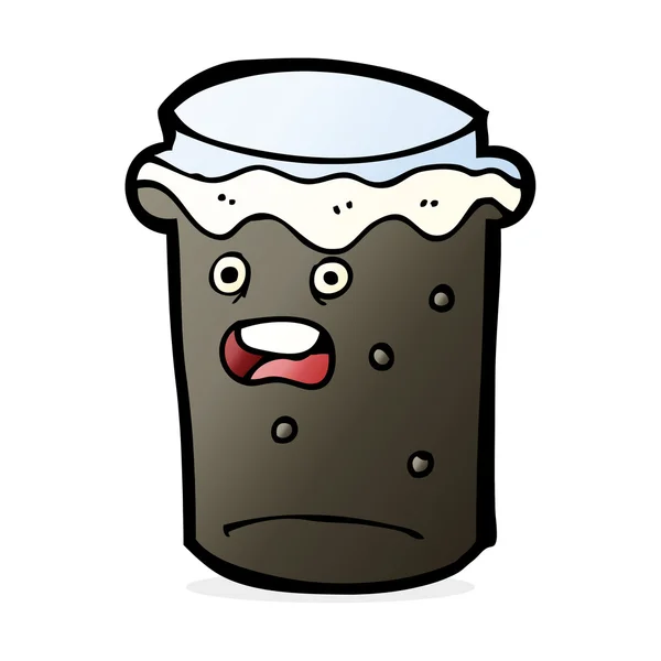 Verre de dessin animé de bière stout — Image vectorielle