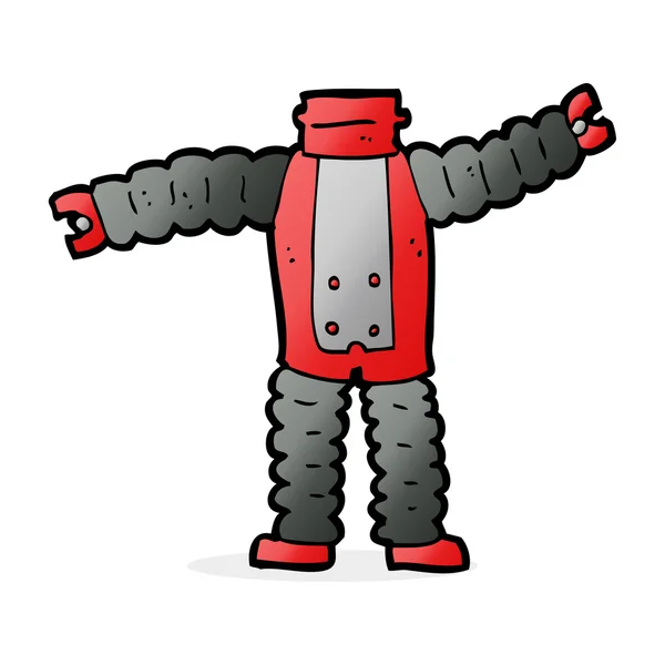 Corpo do robô dos desenhos animados (misturar e combinar desenhos animados ou adicionar próprias fotos ) — Vetor de Stock