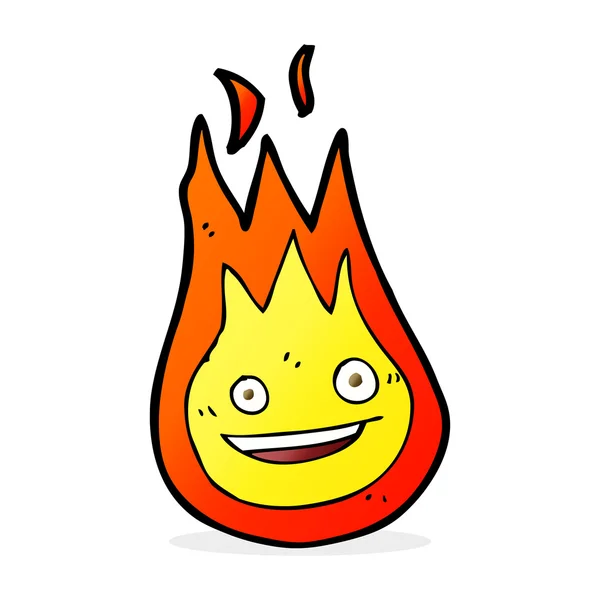 Bola de fuego amigable de dibujos animados — Archivo Imágenes Vectoriales