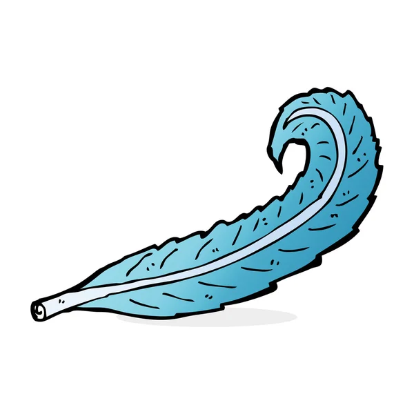 Cartoon illustration of feather — Stock Vector