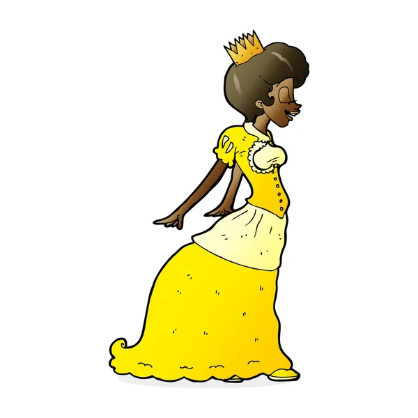 Cartoon afbeelding van prinses — Stockvector