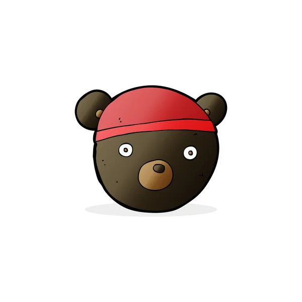 Мультяшный черный медвежонок в шляпе — стоковый вектор