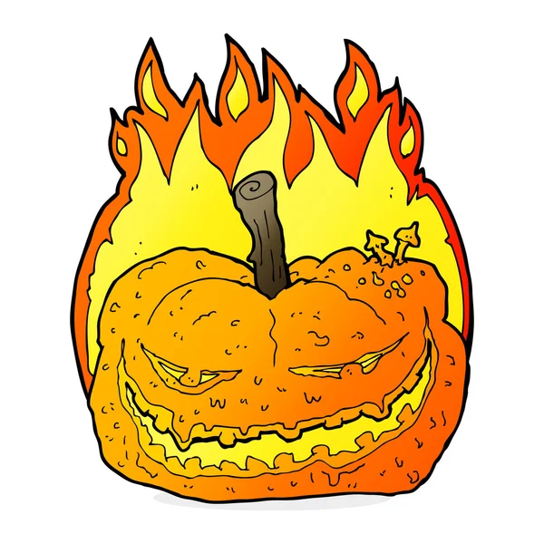 Calabaza de Halloween de dibujos animados — Vector de stock