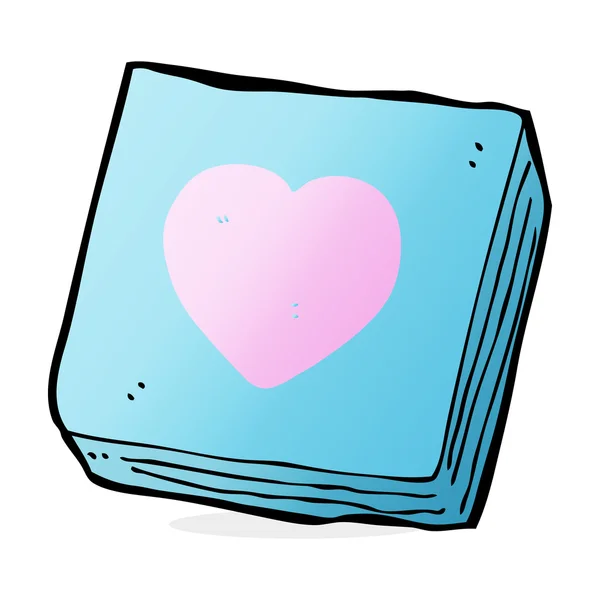 Bande dessinée amour coeur notes pad — Image vectorielle