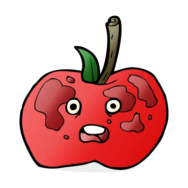 Illustration de dessin animé de pomme — Image vectorielle