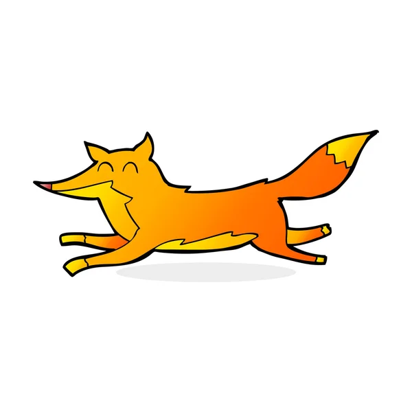 Cartoon uitgevoerd fox — Stockvector