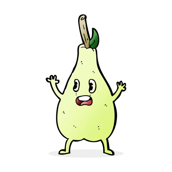 Cartoon bang pear — Stockvector