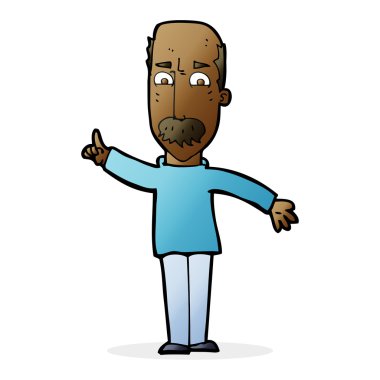 çizgi adam sert uyarı veren