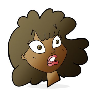 karikatür kadın yüzü