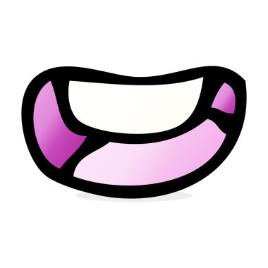 karikatür mutlu ağız